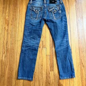 Miss Me Jeans Womens 29 Capri Cropped Bling Western Flap Pocket